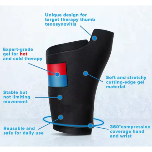 Cooling-warming compress for the wrist